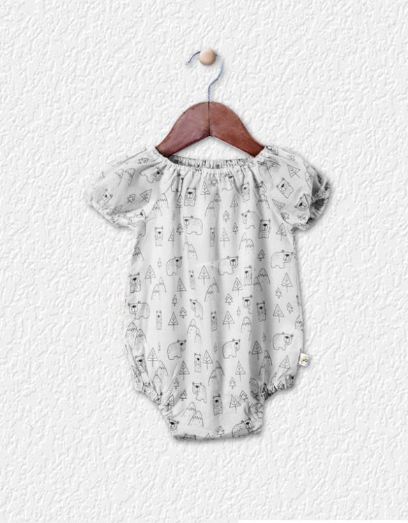 Little Grizzly White Onesie